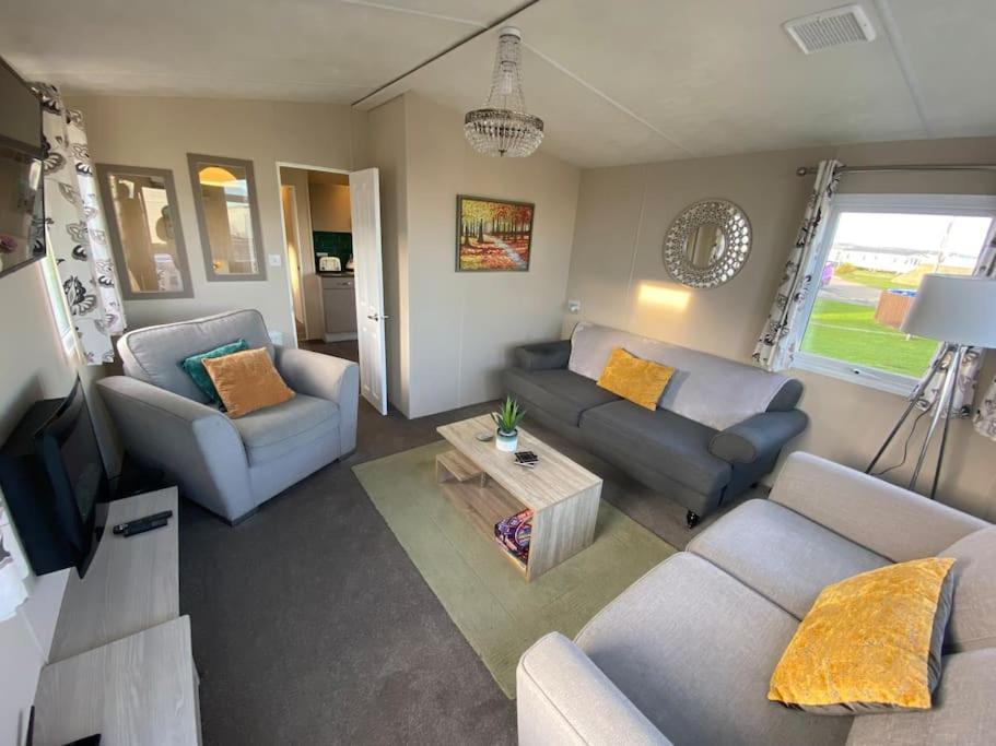 Cosy & Modern Private Seaview Caravan North Seaton Dış mekan fotoğraf